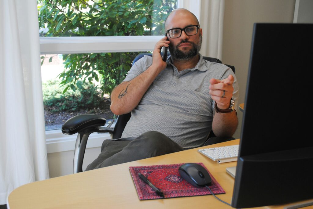 Professional protecting his income with disability insurance